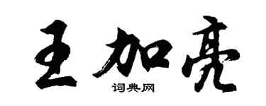 胡問遂王加亮行書個性簽名怎么寫