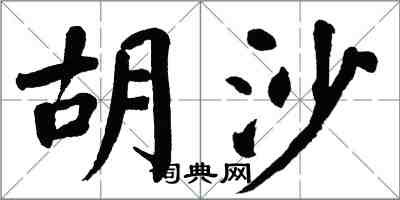 翁闓運胡沙楷書怎么寫