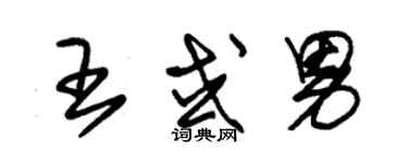 朱錫榮王或男草書個性簽名怎么寫