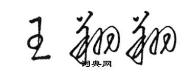 駱恆光王翔翔草書個性簽名怎么寫