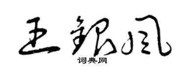 曾慶福王銀風草書個性簽名怎么寫
