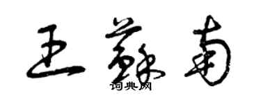 曾慶福王蘇南草書個性簽名怎么寫