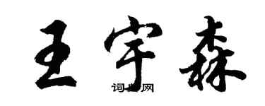 胡問遂王宇森行書個性簽名怎么寫