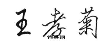 駱恆光王孝菊行書個性簽名怎么寫