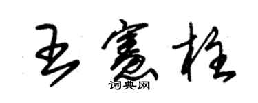 朱錫榮王憲柱草書個性簽名怎么寫