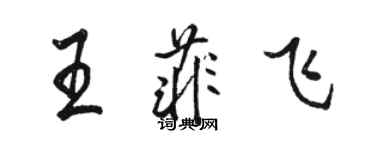駱恆光王菲飛行書個性簽名怎么寫