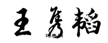 胡問遂王雋韜行書個性簽名怎么寫