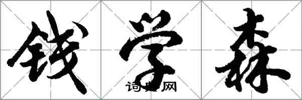 胡問遂錢學森行書怎么寫