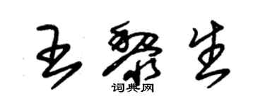 朱錫榮王黎生草書個性簽名怎么寫