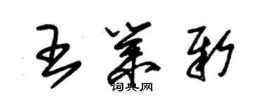 朱錫榮王業新草書個性簽名怎么寫