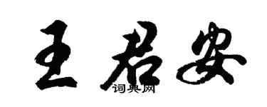 胡問遂王君安行書個性簽名怎么寫