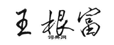 駱恆光王根富行書個性簽名怎么寫