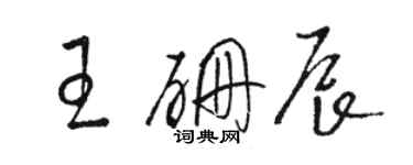 駱恆光王硼辰草書個性簽名怎么寫