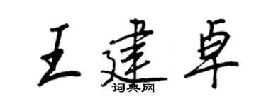 王正良王建卓行書個性簽名怎么寫