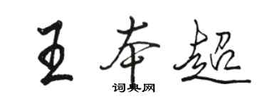 駱恆光王本超行書個性簽名怎么寫