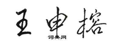 駱恆光王申榕行書個性簽名怎么寫