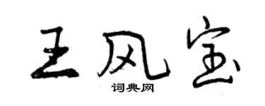 曾慶福王風寶行書個性簽名怎么寫