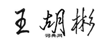 駱恆光王胡彬行書個性簽名怎么寫