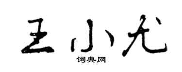 曾慶福王小尤行書個性簽名怎么寫