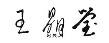 駱恆光王晶瑩草書個性簽名怎么寫