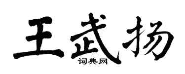 翁闓運王武揚楷書個性簽名怎么寫