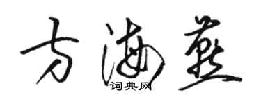 駱恆光方海燕草書個性簽名怎么寫