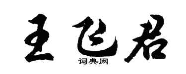 胡問遂王飛君行書個性簽名怎么寫
