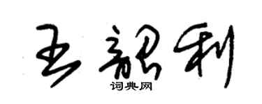 朱錫榮王韶利草書個性簽名怎么寫