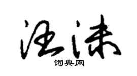 朱錫榮汪沫草書個性簽名怎么寫