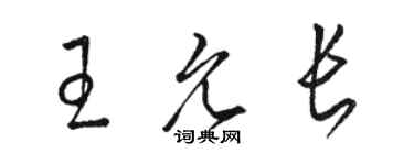 駱恆光王允長草書個性簽名怎么寫