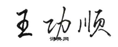 駱恆光王功順行書個性簽名怎么寫