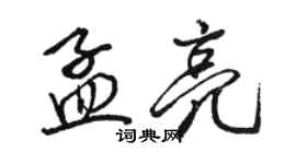 駱恆光孟亮行書個性簽名怎么寫