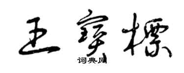 曾慶福王寶標草書個性簽名怎么寫