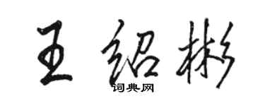 駱恆光王紹彬行書個性簽名怎么寫