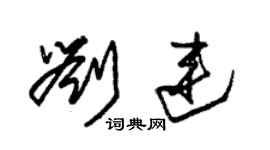 朱錫榮劉連草書個性簽名怎么寫