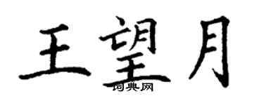 丁謙王望月楷書個性簽名怎么寫