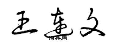 曾慶福王連文草書個性簽名怎么寫