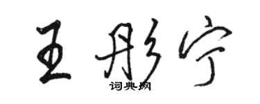 駱恆光王彤寧行書個性簽名怎么寫