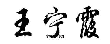 胡問遂王寧霞行書個性簽名怎么寫