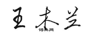 駱恆光王木蘭行書個性簽名怎么寫