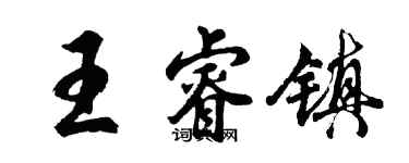 胡問遂王睿鎮行書個性簽名怎么寫