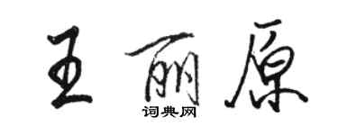 駱恆光王麗原行書個性簽名怎么寫