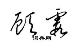 梁錦英顧霞草書個性簽名怎么寫