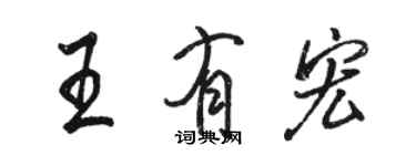駱恆光王有宏行書個性簽名怎么寫