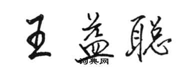 駱恆光王益聰行書個性簽名怎么寫