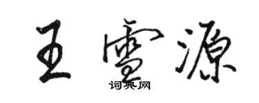 駱恆光王雪源行書個性簽名怎么寫