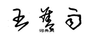 朱錫榮王善雨草書個性簽名怎么寫