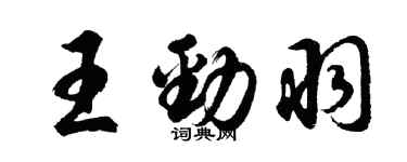 胡問遂王勁羽行書個性簽名怎么寫