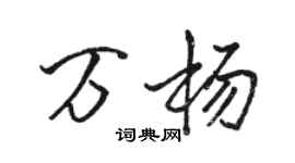 駱恆光萬楊行書個性簽名怎么寫