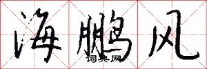 海鵬風怎么寫好看